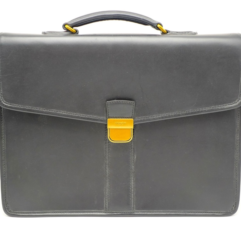 Coach MCS Ambassador Black Leather Briefcase – Classic Executive Style